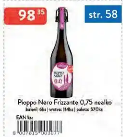 Qanto Pioppo Nero Frizzante nealko nabídka