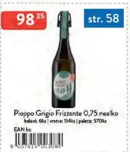 Qanto Pioppo Grigio Frizzante nealko nabídka