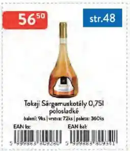 Qanto Tokaji Sárgamuskotály polosladké nabídka