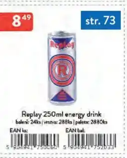 Qanto Replay energy drink nabídka