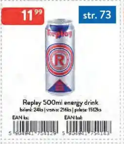 Qanto Replay energy drink nabídka