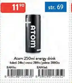 Qanto Atom energy drink nabídka