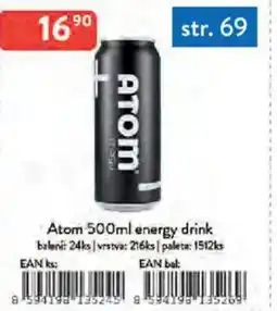 Qanto Atom energy drink nabídka