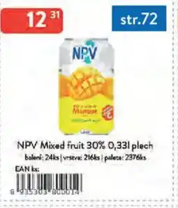 Qanto NPV Mixed fruit 30% plech nabídka