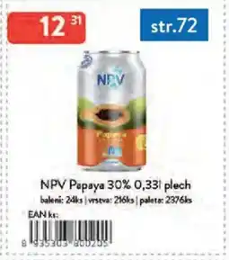 Qanto NPV Papaya 30% plech nabídka