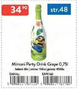 Qanto Mimoni Party Drink Grape nabídka