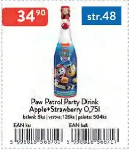 Qanto Paw Patrol Party Drink Apple+Strawberry nabídka