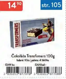 Qanto Čokoláda Transfomers nabídka