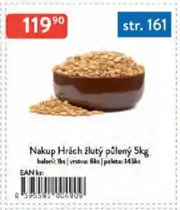 Qanto Nakup Hrách žlutý půlený nabídka