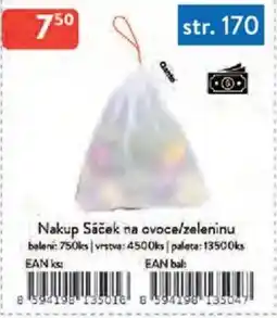 Qanto Nakup Sáček na ovoce/zeleninu nabídka