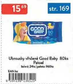 Qanto Ubrousky vlhčené Good Baby 80ks Paksel nabídka