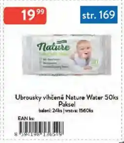 Qanto Ubrousky vlhčené Nature Water 50ks Paksel nabídka