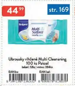 Qanto Ubrousky vlhčené Multi Cleananing 100 ks Paksel nabídka
