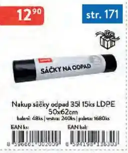 Qanto Nakup sáčky odpad 35 l 15ks LDPE nabídka