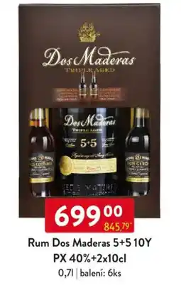 Qanto Rum Dos Maderas 5+5 10Y PX 40%+2x10cl nabídka