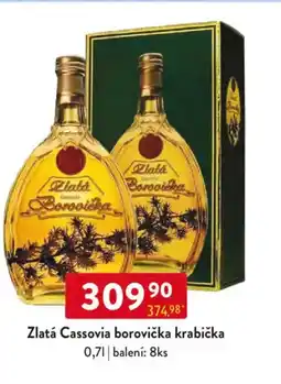 Qanto Zlatá Cassovia borovička krabička nabídka