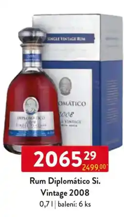 Qanto Rum Diplomático Si. Vintage 2008 nabídka