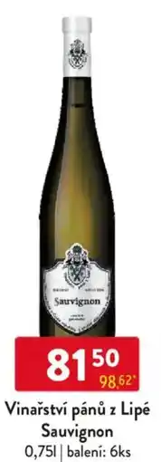 Qanto Vinařství pánů z Lipé Sauvignon nabídka