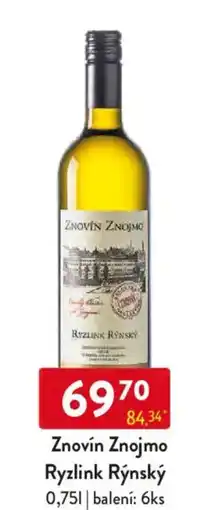 Qanto Znovín Znojmo Ryzlink Rýnský nabídka