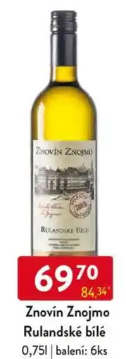 Qanto Znovín Znojmo Rulandské bílé nabídka