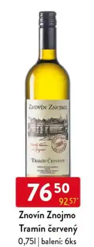 Qanto Znovín Znojmo Tramín červený nabídka