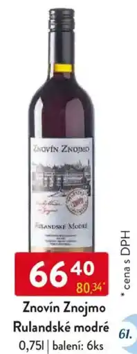 Qanto Znovín Znojmo Rulandské modré nabídka