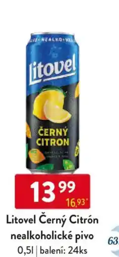 Qanto Litovel Černý Citrón nealkoholické pivo nabídka