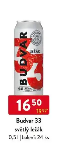 Qanto Budvar 33 světlý ležák nabídka