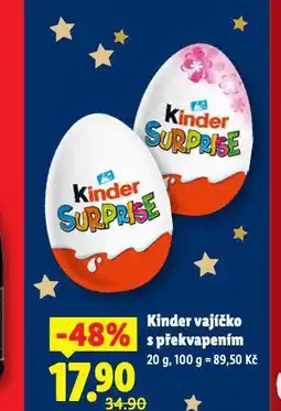 Lidl Kinder vajíčko s překvapením nabídka