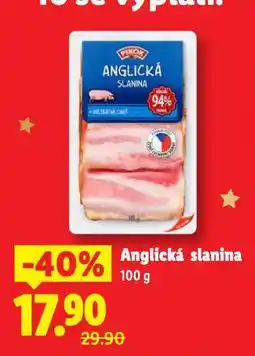 Lidl Anglická slanina nabídka