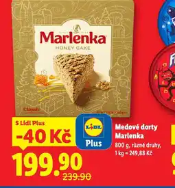 Lidl Medové dorty marlenka nabídka