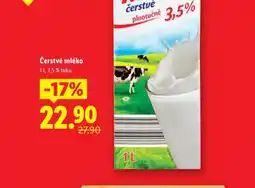 Lidl Čerstvé mléko 3,5% nabídka