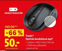 Lidl Tronic optická bezdrátová myš nabídka