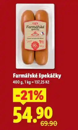 Lidl Farmářské špekáčky nabídka