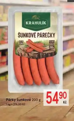 Žabka Párky šunkové nabídka