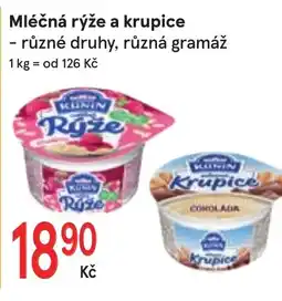 Žabka Mléčná rýže a krupice nabídka