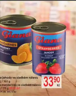Žabka Giana jahody ve sladkém nálevu nabídka