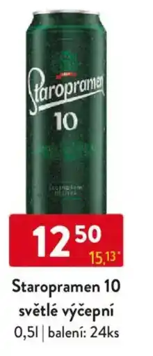 Qanto Staropramen 10 světlé výčepní nabídka