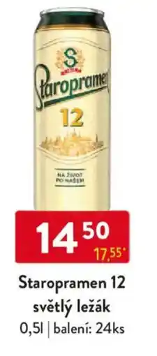 Qanto Staropramen 12 světlý ležák nabídka