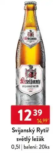 Qanto Svijanský Rytíř světlý ležák nabídka