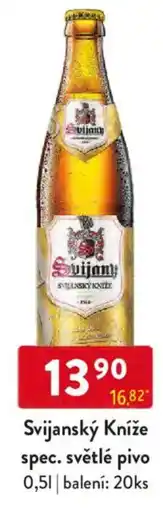 Qanto Svijanský Kníže spec. světlé pivo nabídka