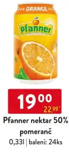 Qanto Pfanner nektar 50% pomeranč nabídka