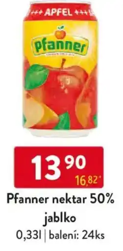 Qanto Pfanner nektar 50% jablko nabídka