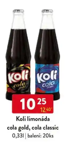 Qanto Koli limonáda cola gold, cola classic nabídka