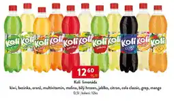 Qanto Koli limonáda kiwi, bezinka, oranž, multivitamin, malina, bílý hrozen, jablko, citron, cola classic, grep, mango nabídka