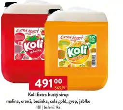 Qanto Koli Extra hustý sirup malina, oranž, bezinka, cola gold, grep, jablko nabídka
