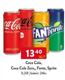 Qanto Coca Cola, Coca Cola Zero,, Fanta, Sprite nabídka