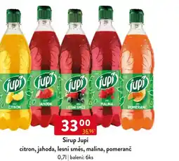 Qanto Sirup Jupí citron, jahoda, lesní směs, malina, pomeranč nabídka