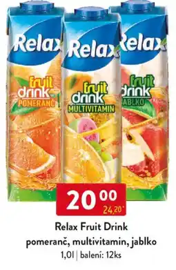 Qanto Relax Fruit Drink pomeranč, multivitamin, jablko nabídka