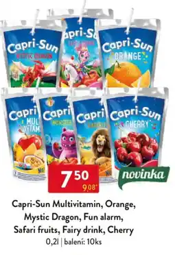 Qanto Capri-Sun Multivitamin, Orange, Mystic Dragon, Fun alarm, Safari fruits, Fairy drink, Cherry nabídka